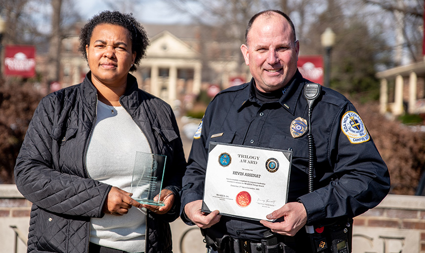 Campus Safety officers earn FBILEEDA Trilogy Award Roanoke College